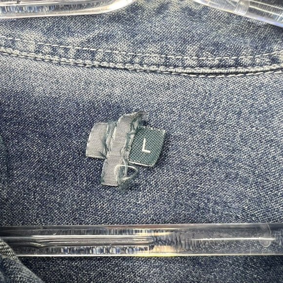 Big Rock Brewery Beer Shirt Canvasback Duck Ale Denim Button Front Mens Large - Picture 3 of 3